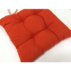 Tropik Home Turuncu Renk Pufidik Silikon Dolgulu Çökme Yapmaz 40 x 40 cm Kare Sandalye Minderi