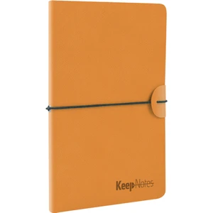Keepnotes Iplik Dikiş 120 Yaprak Deri Sert Kapak Çizgili Defter 13 x 21 cm Sarı