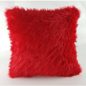 Peluş Kırlent Kılıfı Kırmızı