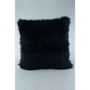 Peluş Kırlent Kılıfı Siyah