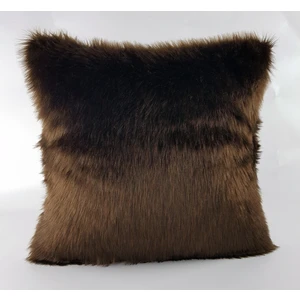 Peluş Kırlent Kılıfı Koyu Kahverengi