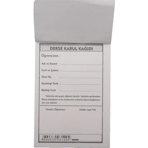 Derse Kabül Kağıdı 100'lü