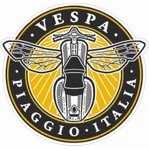 Sticker Atölyesi Vespa - Piaggio Sticker - 14194 Renkli 8 x 8 cm