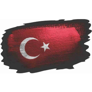 Sticker Atölyesi Türk Bayrağı Sticker - 18075 Renkli 6 x 10 cm