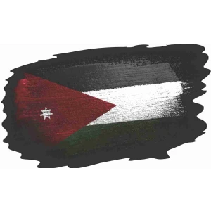 Sticker Atölyesi Ürdün Bayrağı Sticker - 18083 Renkli 6 x 10 cm