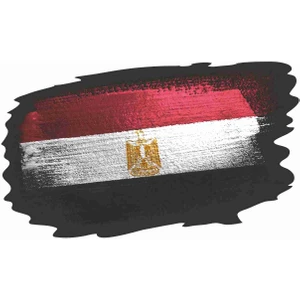 Sticker Atölyesi Mısır Bayrağı Sticker - 18085 Renkli 6 x 10 cm