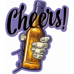 Sticker Atölyesi Bira - Beer - Şerefe - Cheers Sticker - 20562 Renkli 6 x 5 cm