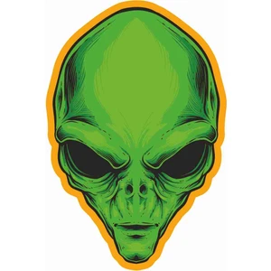Sticker Atölyesi Uzaylı - Alien - Yaratık Sticker - 20564 Renkli 8 x 5 cm