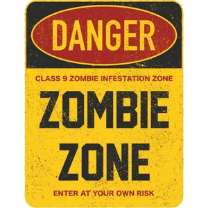 Sticker Atölyesi Danger - Zombie Sticker - 20565 Renkli 8 x 6 cm