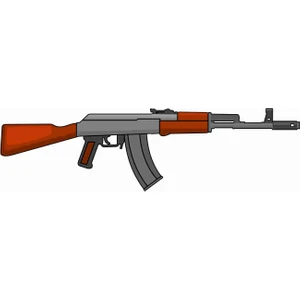 Sticker Atölyesi AK 47-Kalaşnikof-Tüfek-Gun-Silüet Sticker - 20582 Renkli 3 x 10 cm