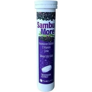 Tab İlaç Sambumore Kara Mürver C Vitamini Çinko 20 Efervesan Tablet