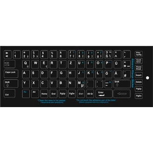 Almanca Pvc Klavye Etiketi