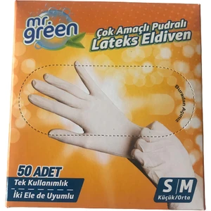 Mr. Green Eldiven S/m Beyaz 50'li