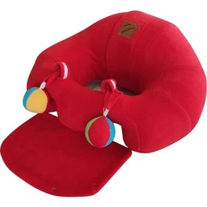 Bebe Yatmaz Çıngıraklı Bebek Oturma Destek Minderi Kırmızı