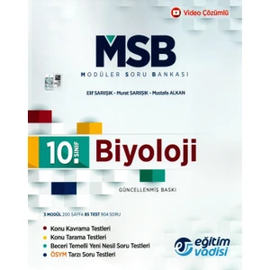 Eğitim Vadisi Yayınları 10.Sınıf Biyoloji Modüler Soru Bankası