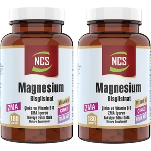 Magnesium Bisglisinat 2 Kutu 360 Tablet Çinko Folic Acid Vitamin B 6 Magnezyum