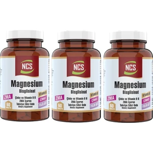 Magnesium Bisglisinat 3 Kutu 180 Tablet Çinko Folic Acid Vitamin B 6 Magnezyum