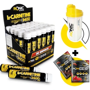 L - Carnitine 3400 Ultimate 30 Ampul (Böğürtlen Aromalı) + Shaker ve 2 Adet Tek Kullanımlık Whey Protein