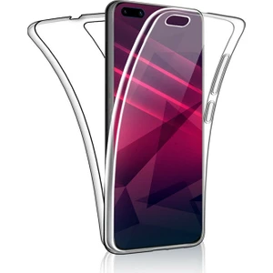 Huawei P40 Pro Kılıf Ön Arka Silikon Koruma Şeffaf