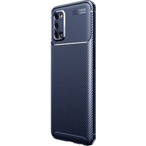 Oppo A72 Kılıf Negro Karbon Dizayn Silikon Lacivert