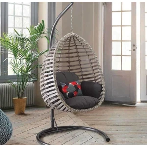 Capri Swing - Gümbet - Tek Kişilik Rattan Bahçe Balkon Salıncağı