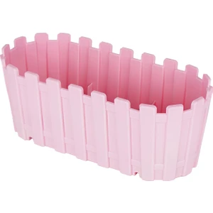 Akasya Çit Saksı 30 Cm Açık Yeşil, Bahçe Balkon Saksı, Renkli Saksı Pembe