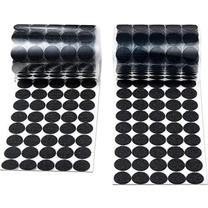 Yuvarlak Kesim Para Para, Cırt Bant, Arkası Yapışkanlı Siyah 1,5 Cm Çapında 50 Adet Dişi-Erkek Takım