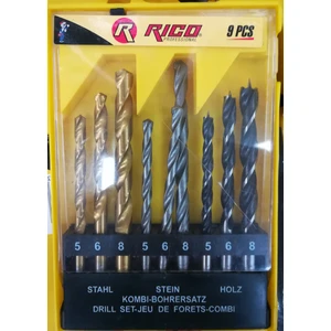 9 Parça Matkap Ucu Seti-Ahşap-Metal-Beton Matkap Ucu Takımı