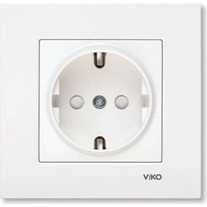 Karre Çocuk Korumalı Topraklı Priz Çerçeveli Beyaz