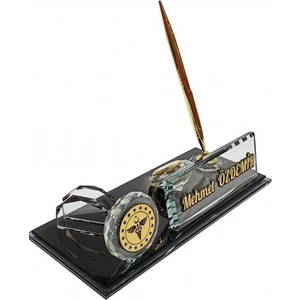 Mert Kristal Sağlık Bakanlığı Logolu, Sağlık Bakanlığı Çalışanlarına Özel Kristal Masa İsimliği