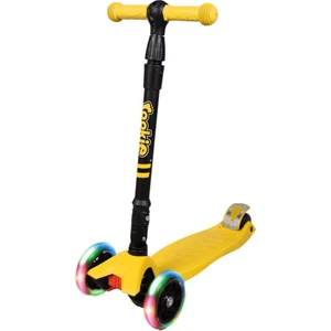 3 Tekerlekli LED Işıklı Ayarlanabilir Katlanabilir Maxi Scooter - Sarı