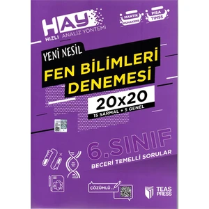 Teas Press 6. Sınıf Yeni Nesil Fen Bilimleri Denemesi 40 Adet