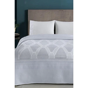 Jakarlı Comfort Tek Kişilik Pike Takımı - Janice Mavi