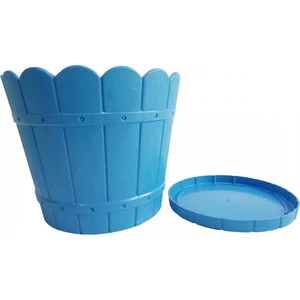 Yuvarlak Balkon ve Bahçe Saksısı Mavi