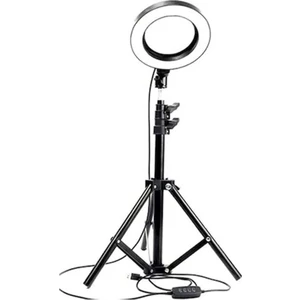 The Wlue Youtuber LED Işıklı Tripod Selfie Kuaför Makyaj Işığı Sürekli Ring Light 10" 2,1 M