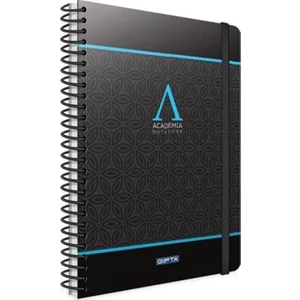 Academia Spiralli Sert Kapaklı Defter Kareli