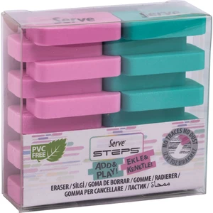 Steps Silgi Pastel Pembe - Yeşil 2'li