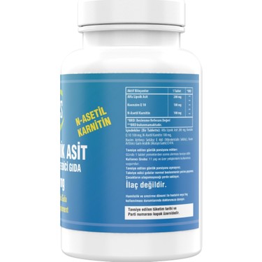 coenzyme q10 alpha lipoic acid l carnitine Ncs Alpha Lipoic Acid 200 mg Coenzyme Q10 100 mg L-Carnitine Fiyatı