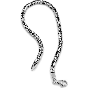 925 Ayar Gumus Kral Zincir Bileklik Tesbihevim