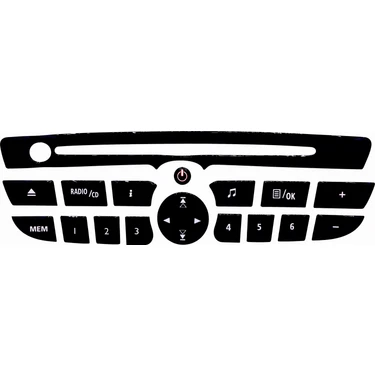 Odak Renault Clio 3 Teyp Tuş Takımı (Pianoblack)