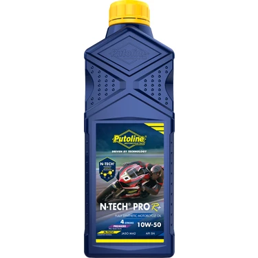 Putoline 4 Zamanlı Motosiklet Motor Yağı Tam Sentetik N-Tech Pro R+ 10W-50 Yol ve Yarış 1