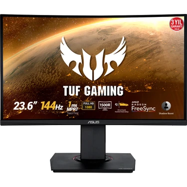 Asus Tuf Gaming VG24VQ 23.6" 144Hz 1ms (HDMI+Display) Freesync Curved