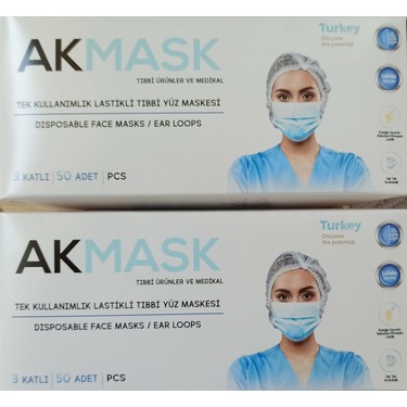 Ak Mask Tek Kullanimlik 3 Katli Telli Cerrahi Maske 50 Adet Fiyati