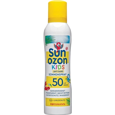 Sunozon Güneş Spreyi Çocuklar Için SPF50 Kum Tutmayan Formül 200