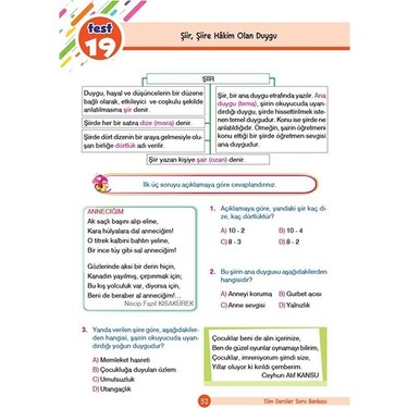 Dikkat Atolyesi Yayinlari 4 Sinif Tum Dersler Yeni Nesil Kitabi