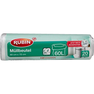 Rubin Çöp Torbası 60 lt 60 x 72  cm