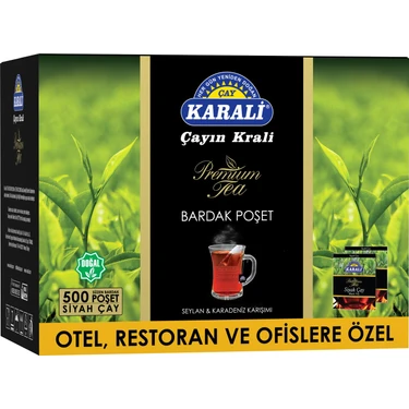 Karali Çay Bardak Poşet Siyah Çay