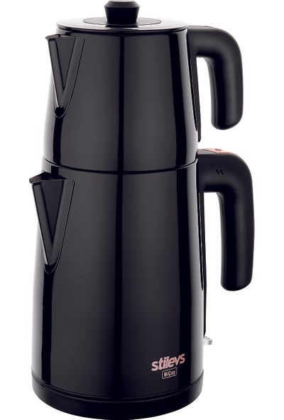 Stilevs BiÇay Çelik Çay Makinesi İnox - Siyah