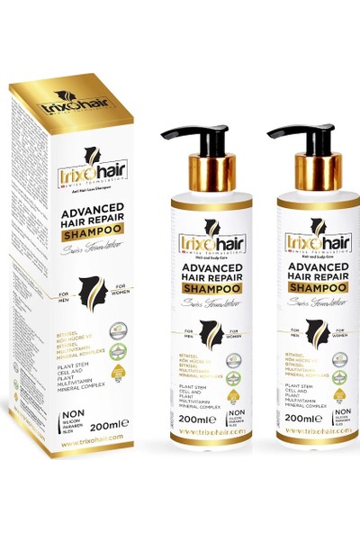 Trixohair Saç Dökülmesine Karşı Saç Bakım Şampuanı Erkekler İçin 200 ml 2'li