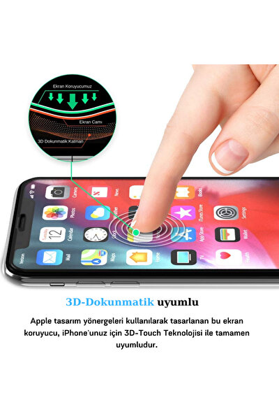 Azr Apple iPhone 11 Full Kaplama 6D 9H Temperli Cam (2'li Paket)